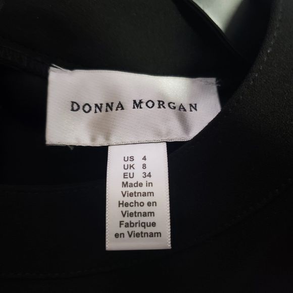 Donna Morgan black crew neck sheath dress size 4 - Picture 5 of 5